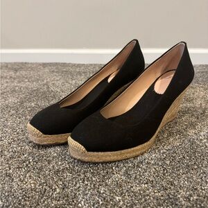 J Crew | espadrille wedge black size 11